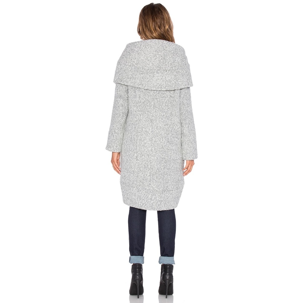 ZAC Zac Posen Camilla Wrap Coat in Grey NWT $595 - Picture 7 of 8
